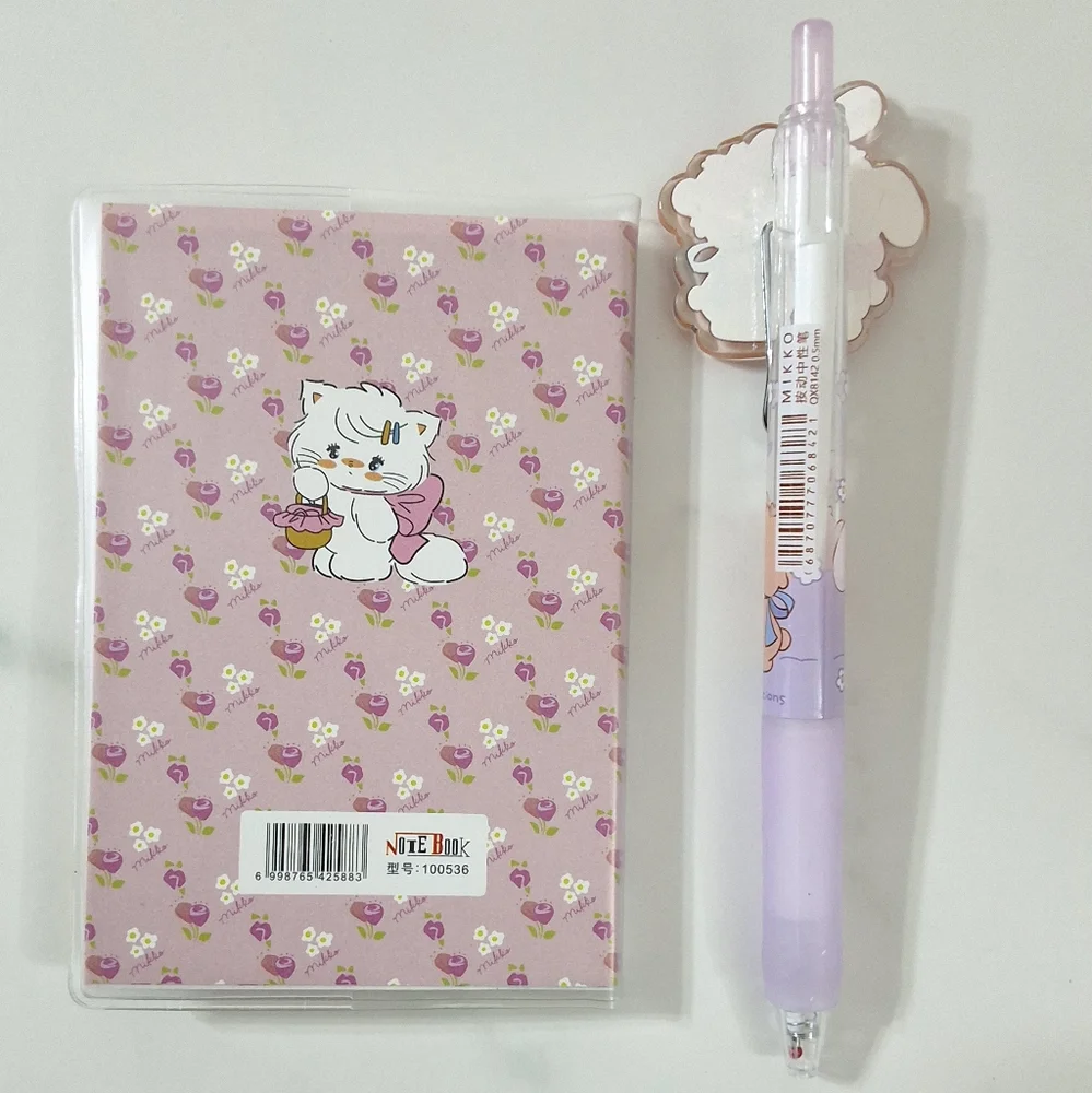 Mikko Illustrations Small Notebook And Pen Kawaii Cute Stationery Set, NEW